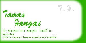 tamas hangai business card